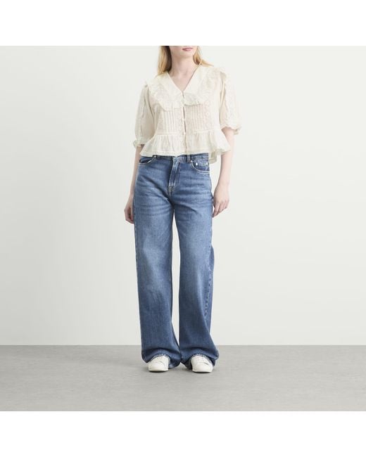 Rixo White Ellery Top