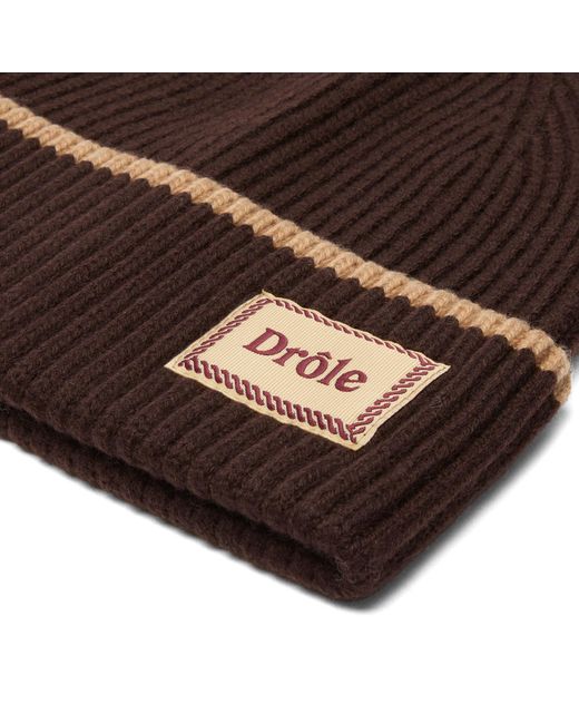 Drole de Monsieur Brown Drole De Monsieur Logo Beanie for men