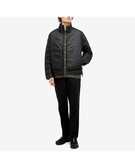 Norse Projects Black Pasmo Rip Down Jacket for men