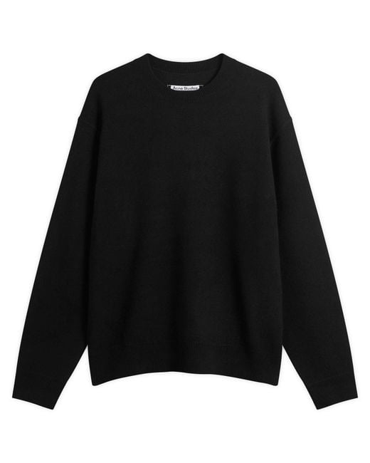 Acne Black Cashmere Crew Neck for men