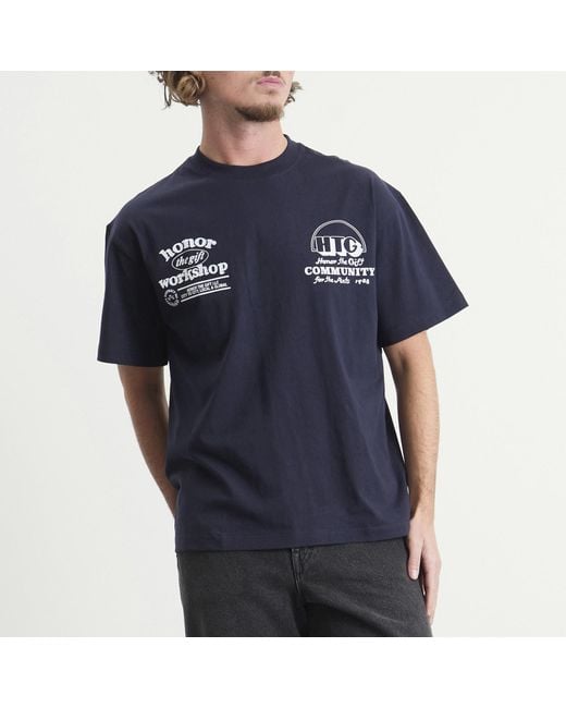 Honor The Gift Blue Honor Workshop T-Shirt for men