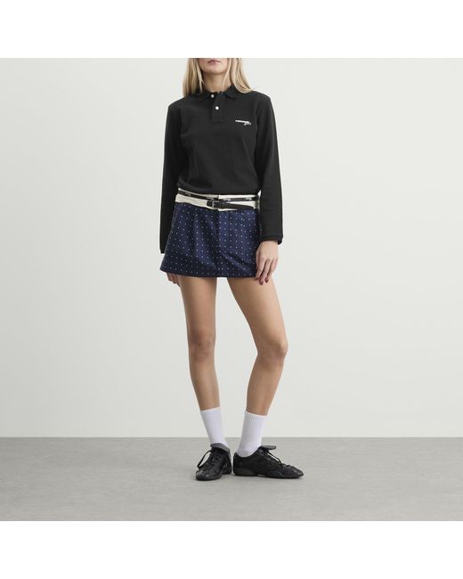 HOMMEGIRLS Blue Flip Waist Belt Mini Skirt