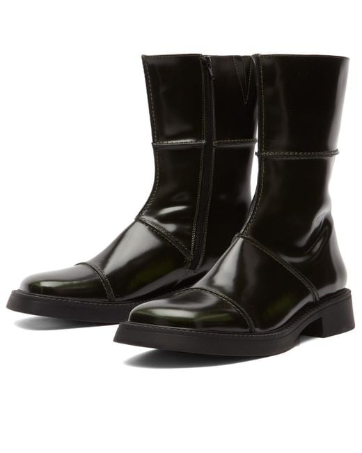 Miista Black Dahlia Khaki Ankle Boots