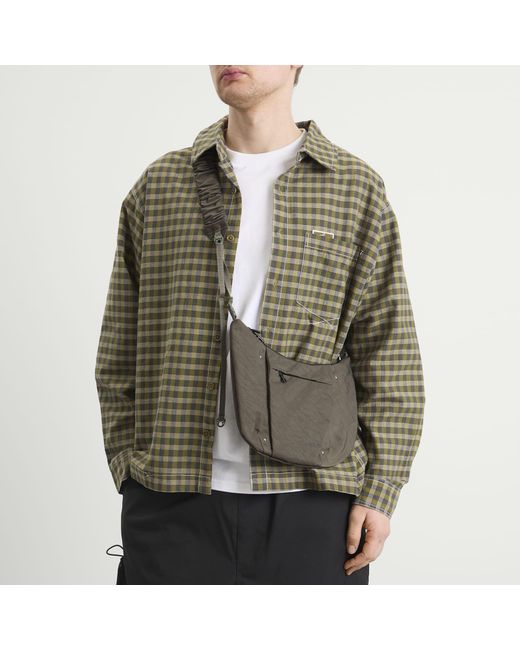 F/CE Gray Textured Twill Pouch