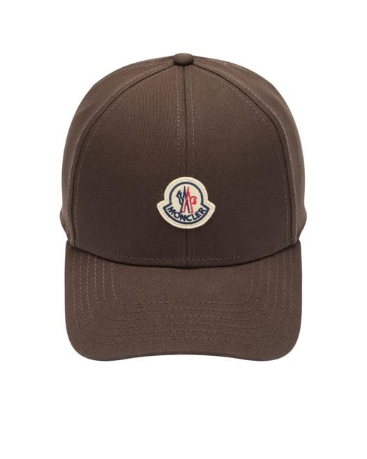 Moncler Brown Baseball Cap for men