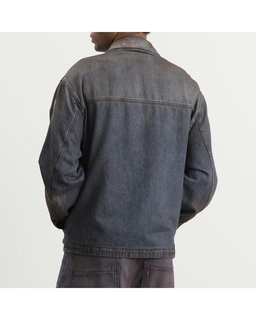 Amiri Black Lea Bones Denim Blouson for men
