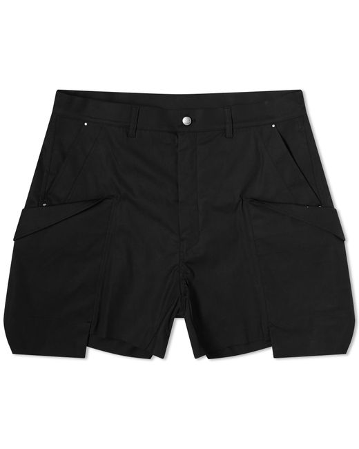 Rick Owens Black Stefan Cotton Cargo Shorts for men