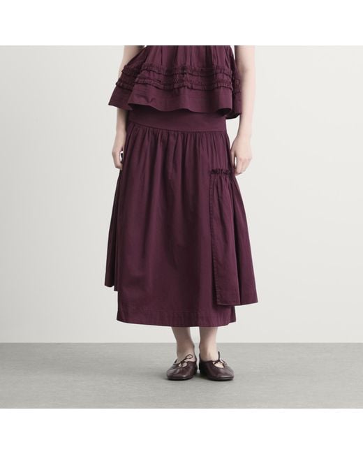 Damson Madder Purple Berta Midi Skirt