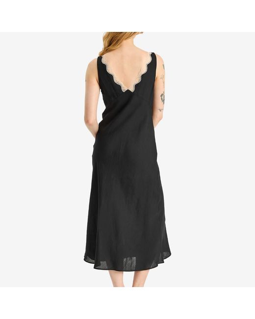 Rixo Black Sandrine Midi Dress