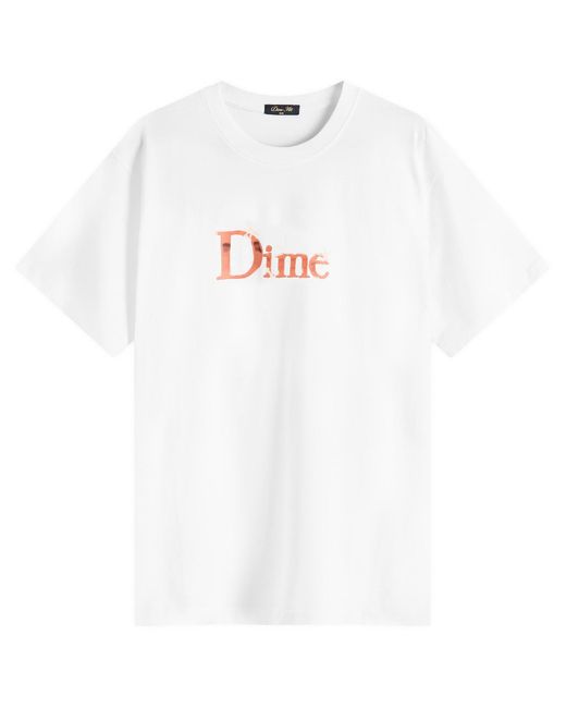 Dime White Classic Shiny T-Shirt for men