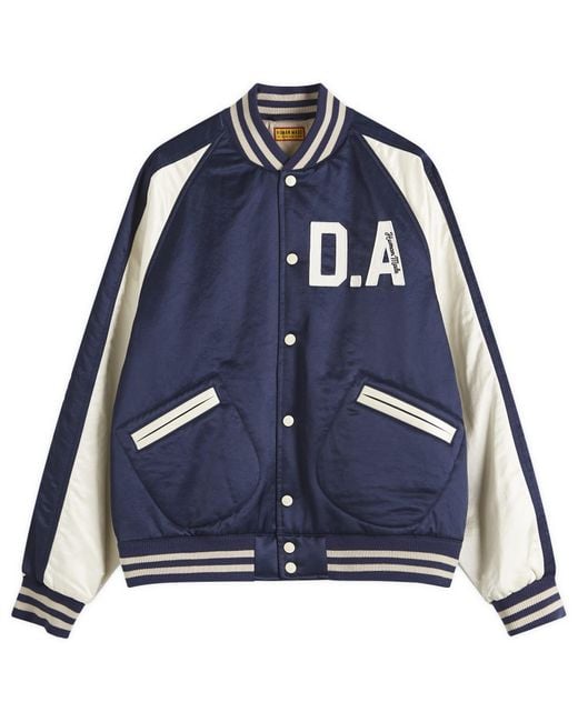 Human Made Blue Satin Stadium Jacket for men