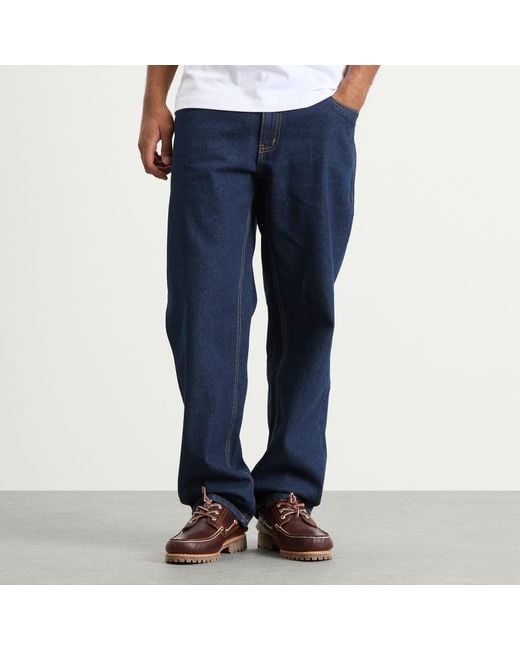 Dime Blue Relaxed Denim Pants for men