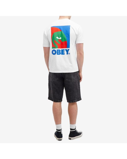 Obey White Circular Icon T-Shirt for men