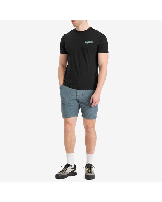 Napapijri Black Geographic Back Print T-Shirt for men