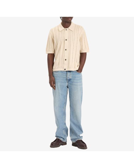 Corridor NYC Natural Acid Wash Knit Shirt for men