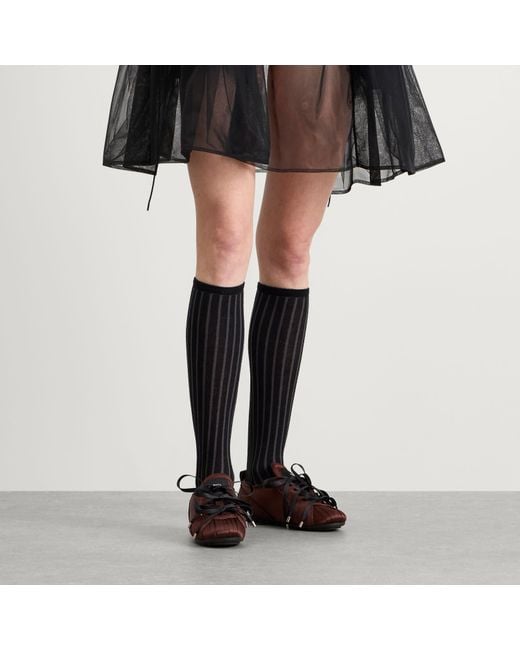 Simone Rocha Brown Ballerina Grip Sneakers