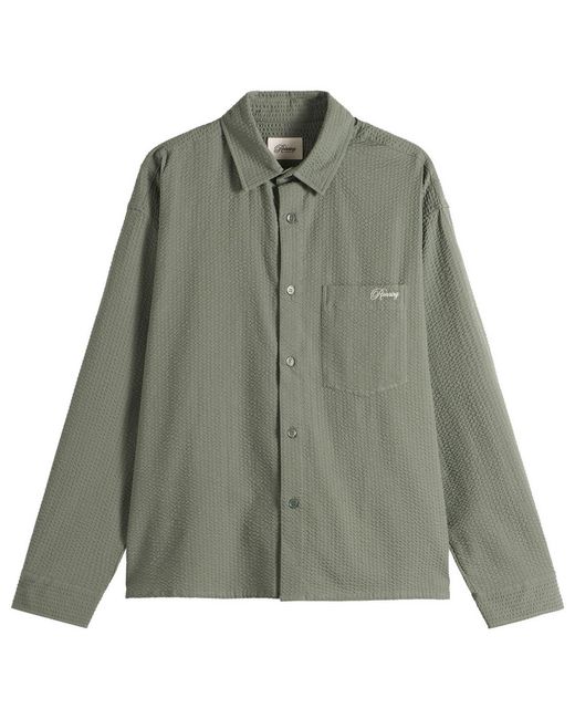 Ronning Green End. X Seersucker Shirt for men