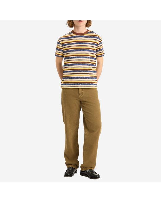 Brain Dead Blue Toni Stripe T-Shirt for men
