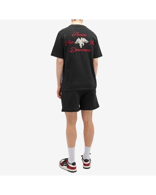 Amiri Black Embroidered Dreamers T-Shirt for men