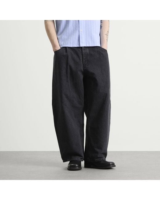 A Kind Of Guise Blue Duma Pleated Denim Jeans for men