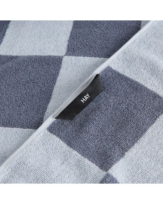 Hay Gray Check Bath Towel