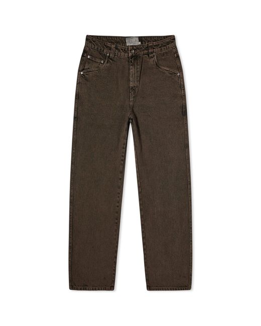 Dime Brown Classic Relaxed Denim Pants for men