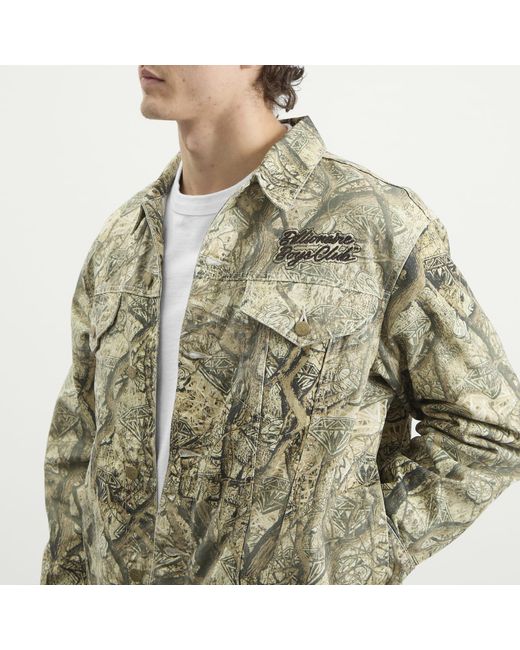 BBCICECREAM Green Diamonds & Dollars Tree Trucker J for men