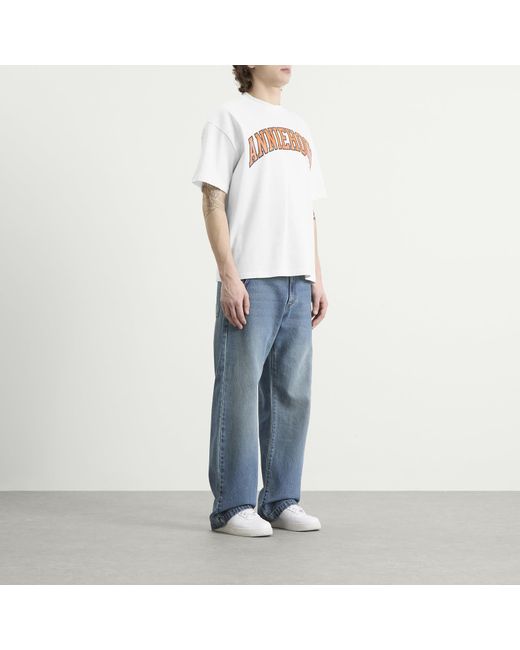 Annie Hood White College Arch T-Shirt for men
