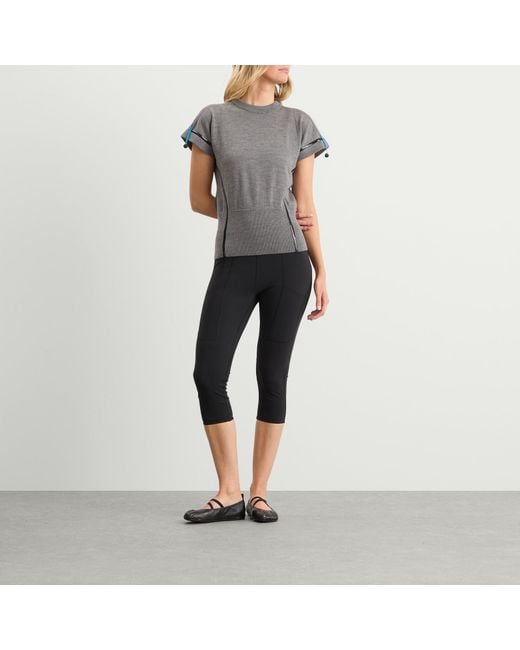 Coperni Black Cycling Capri Leggings