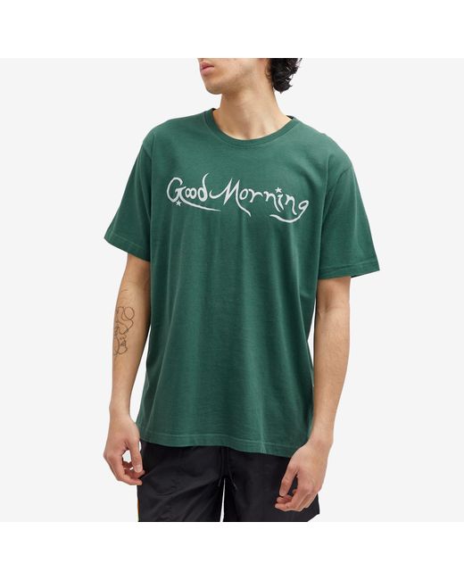 Good Morning Tapes Green Sun Root T-Shirt for men