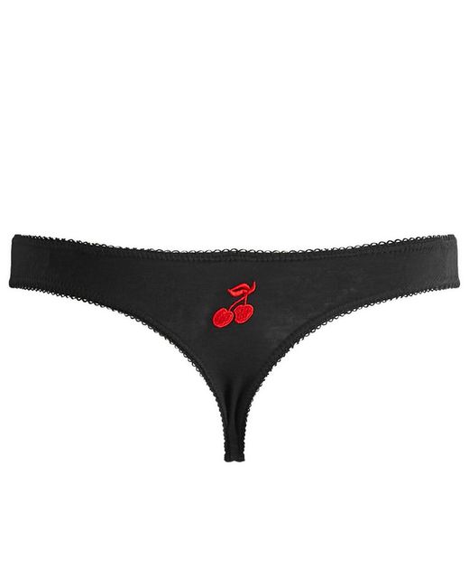Fruity Booty Black Commando Thong
