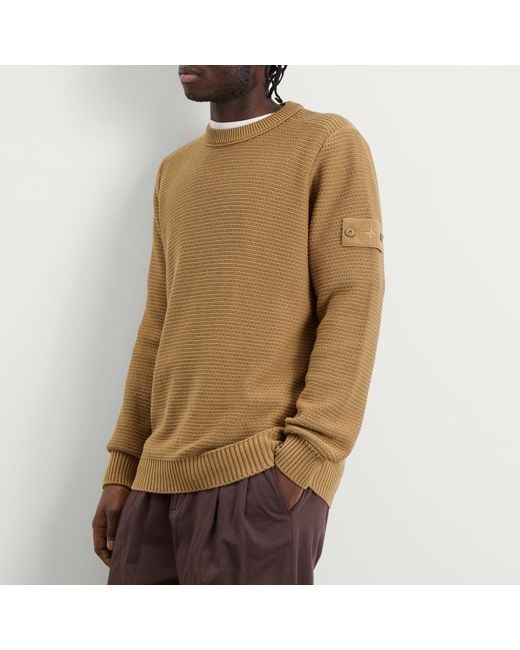 Stone Island Brown Ghost Cotton Cashmere Knit Jumper for men