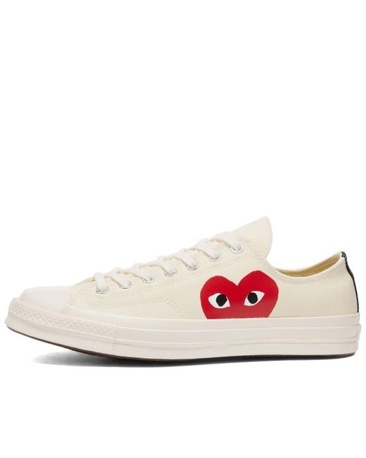COMME DES GARÇONS PLAY Natural Cdg Play X Converse Unisex Chuck Taylor All Star One Heart Low-top Sneakers for men