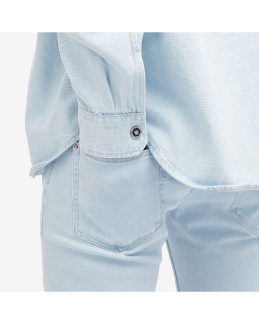 Versace Blue Stone Wash Stretch Denim Jeans for men