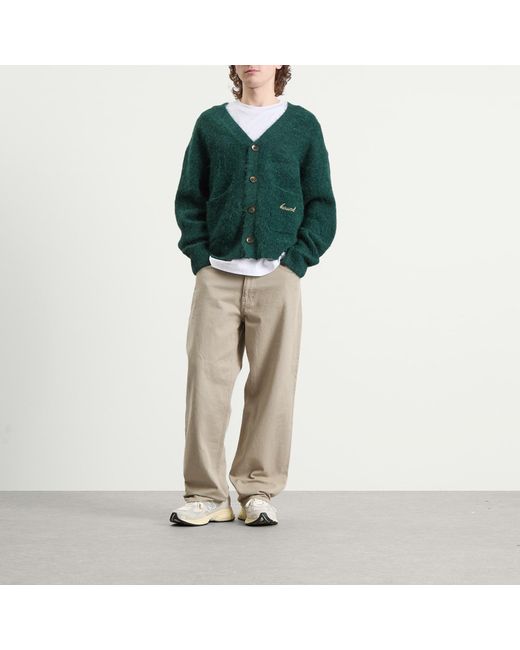 BOUND Green Parker Alpaca Cardigan for men