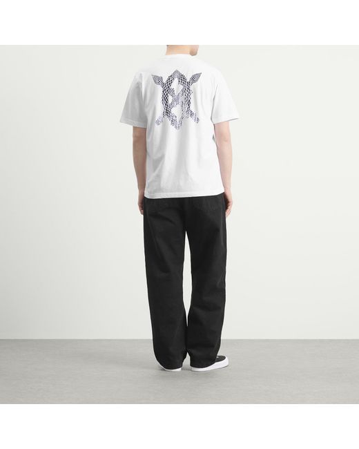 Daily Paper White Snake Shield T-Shirt for men