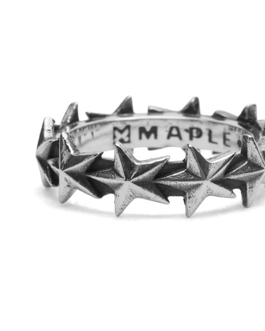Maple Metallic Star Ring for men