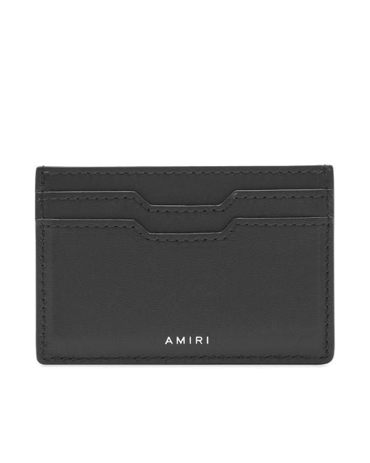 Amiri Black Staggered Logo Cardholder for men