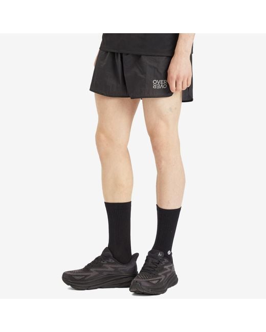 OVER OVER Black Track Short for men