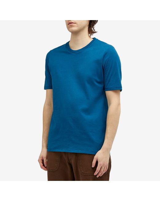 Folk Blue Contrast Sleeve T-Shirt for men