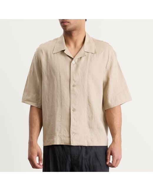 Studio Nicholson Natural Oryn Short Sleeve Shirt for men