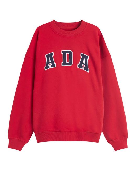 ADANOLA Red Ada Oversized Sweatshirt