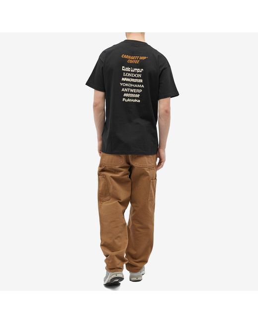 Carhartt WIP Coffee T-shirt in Black for Men | Lyst