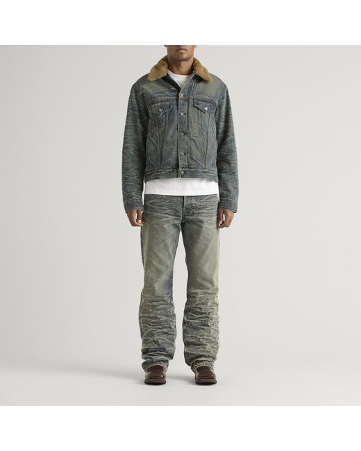 Acne Gray Rion Lined Chana Denim Jacket for men