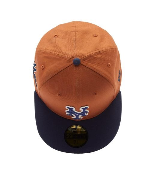 KTZ Brown Ny Mets Boucle 59Fifty Cap