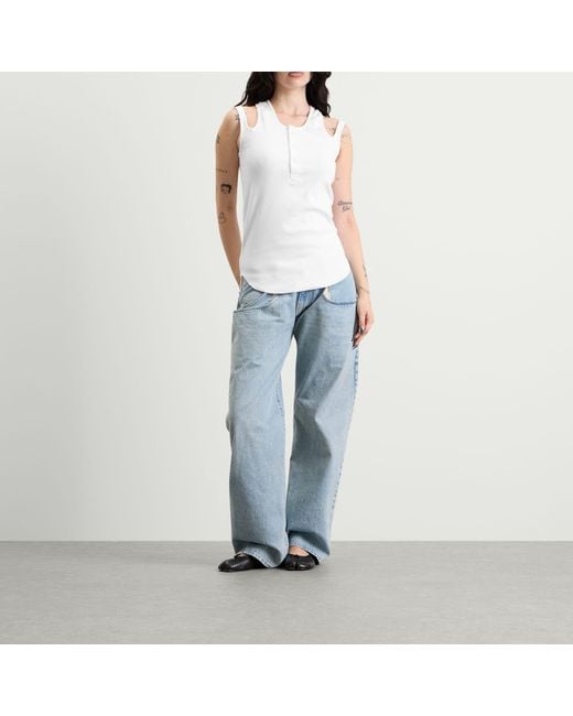 Toga White Toga Rib Tank Top