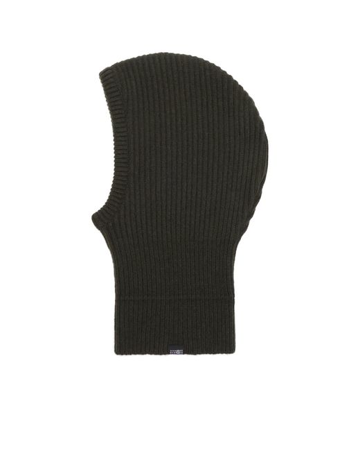 Maison Margiela Black Mm6 Rib Knit Balaclava