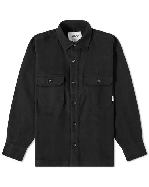 (w)taps Black 11 Cotton Overshirt for men