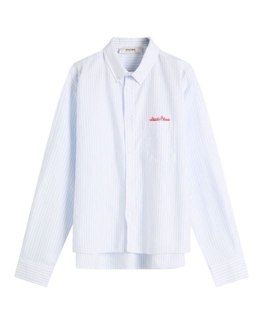 About Blank White Oxford Script Shirt for men