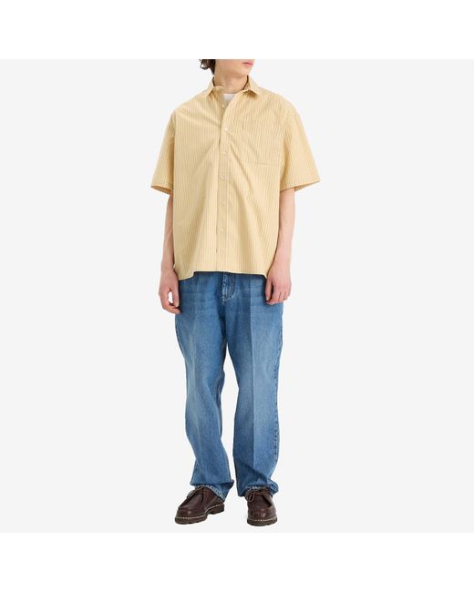 Forét Blue Clay Creased Denim Trousers for men